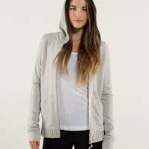 Womens Lululemon Hoodie Double lined zip jacket ribbed Size 8